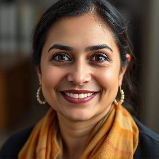 Portrait of Professor Anya Sharma, Web Development Instructor