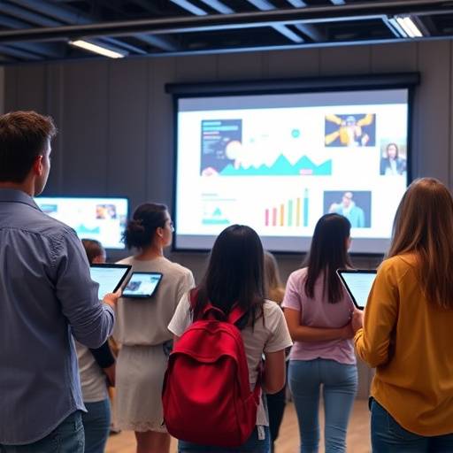 Students presenting their digital marketing campaigns during the Digital Marketing Showcase